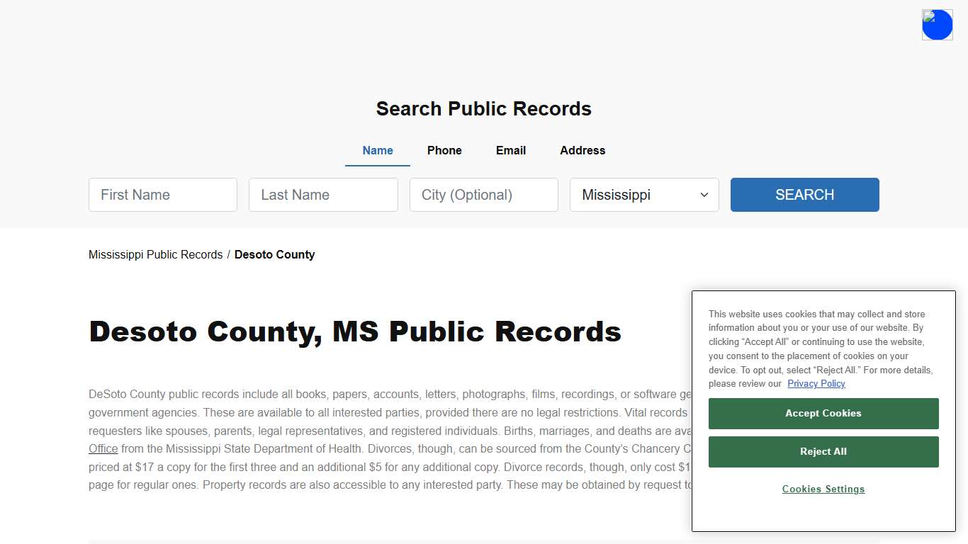 Desoto County, MS Public Court, Arrest and Inmate Records - ThePublicIndex